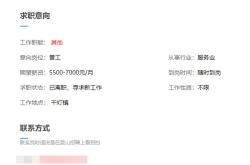 个人求职信息发布,我的求职历程与职业规划